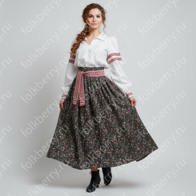 Блуза Белорусская, хлопок- фото 1