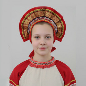  Кокошник Воронежский перепляс, габардин, лен- фото 1