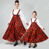 Сарафан с блузой Рябинушка-1, габардин, хлопок